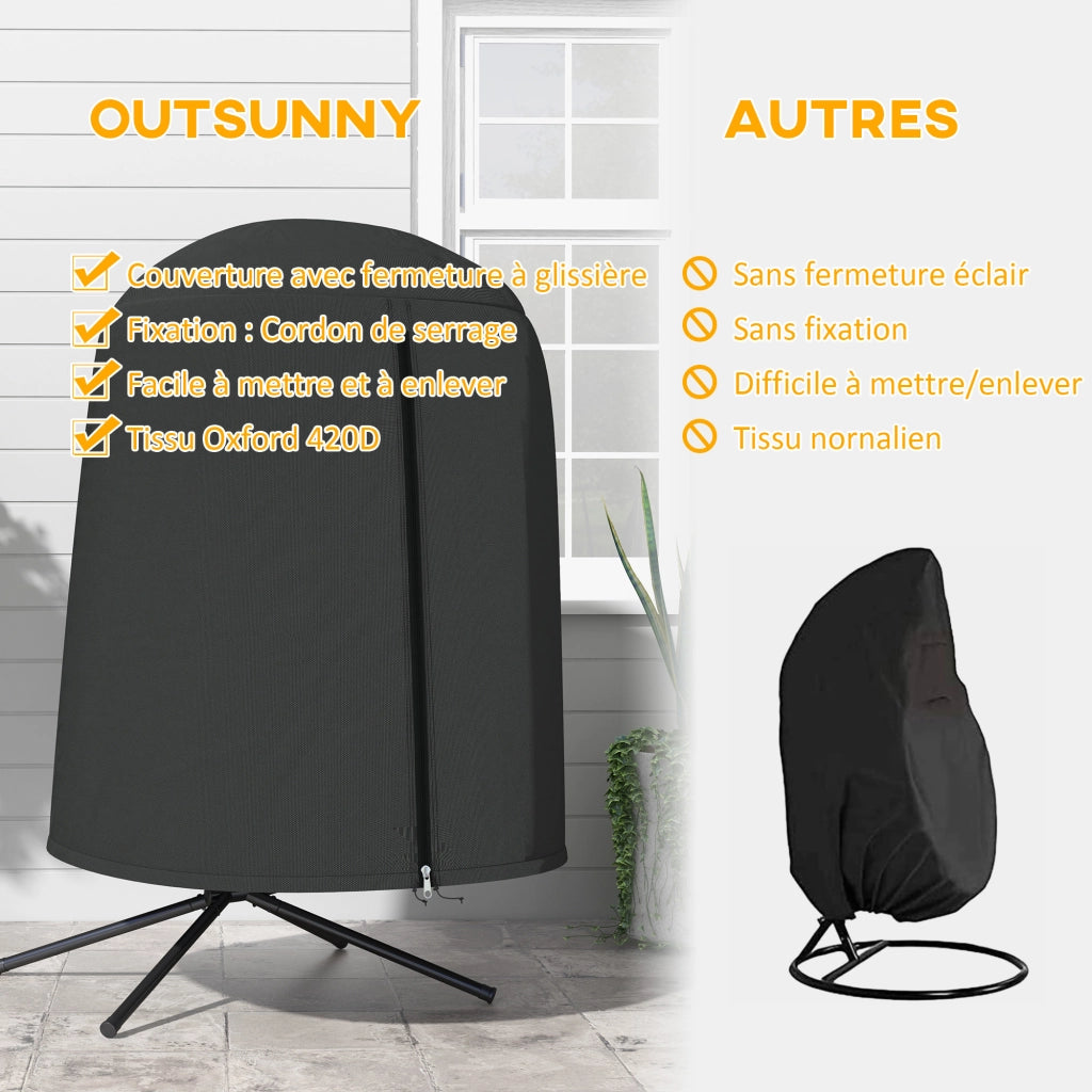 Poltrona da giardino sospesa ¨C zephmum ¨C Housse impermeabile Oxford 128x190 cm