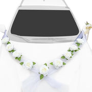 Decorazione per Matrimonio - Slinger per Coppia Sposa - Fiori di Rosa Bianca - Fiori Artificiali - Compreso Accessorio di Sospensione - 2 x 160 cm Slingers - Decorazione per Matrimonio