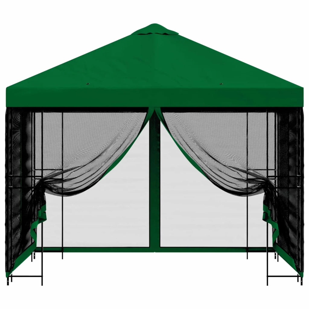 Gazebo da giardino con pareti laterali 3 x 3 m Verde 900341
