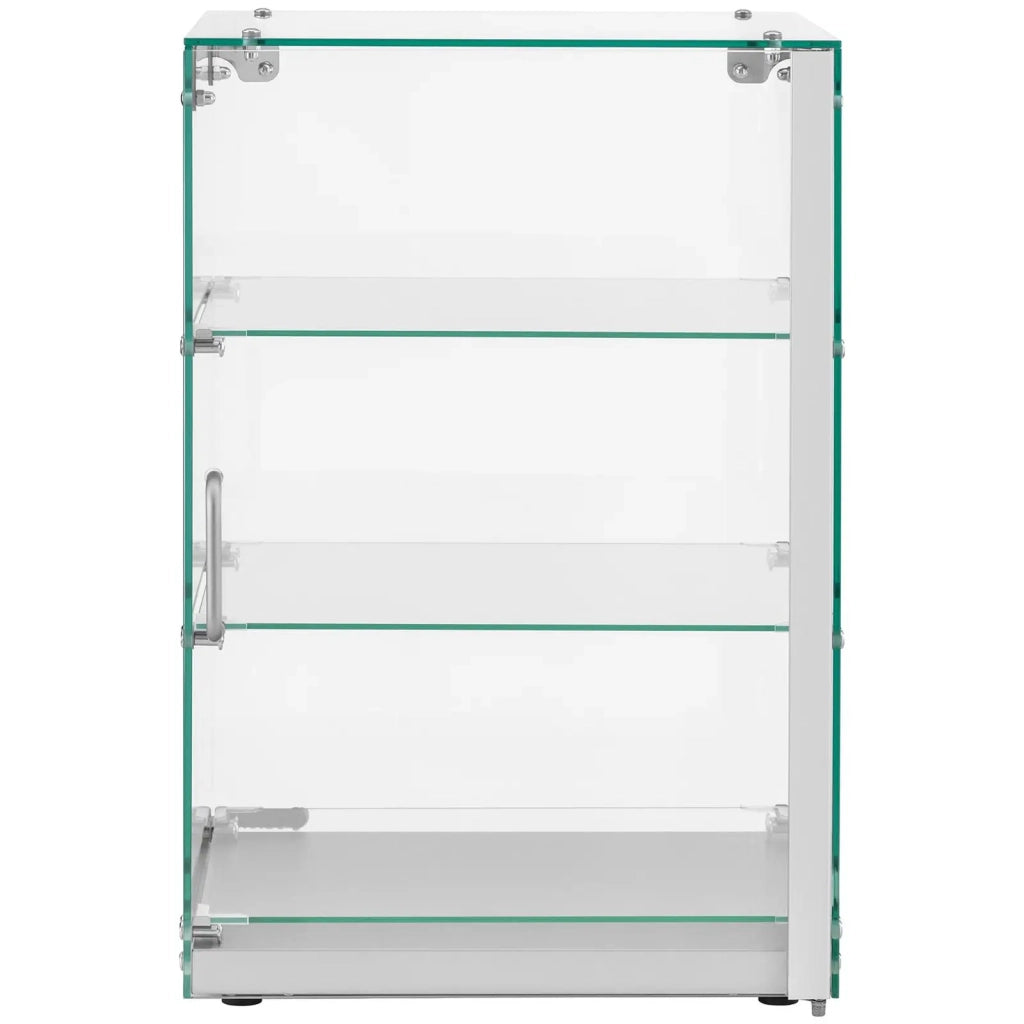 Vetrina neutra 60 litri 3 ripiani acciaio inox vetro argentato 14_0010228