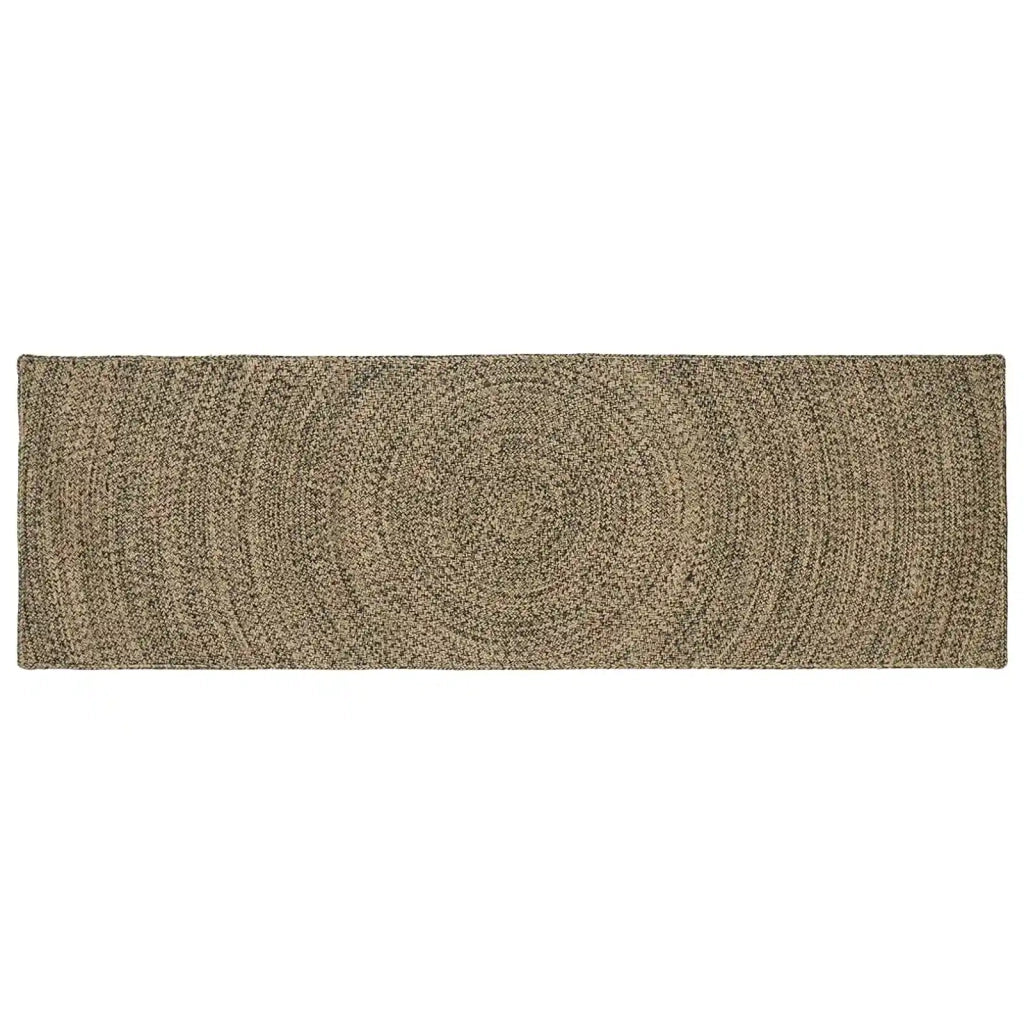 Tappeti per area Naturale e Nero 80 x 300 cm Juta