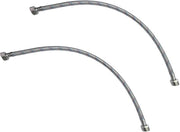 Set di connettori di 2 metri - Seringa flexibile 500 mm - 1/2 pollice maschio/femmina - Seringa di connessione per cucina/bagno - Smalto in acciaio inossidabile - Temperatura massima 90 °C - Seringa di connessione supplementare