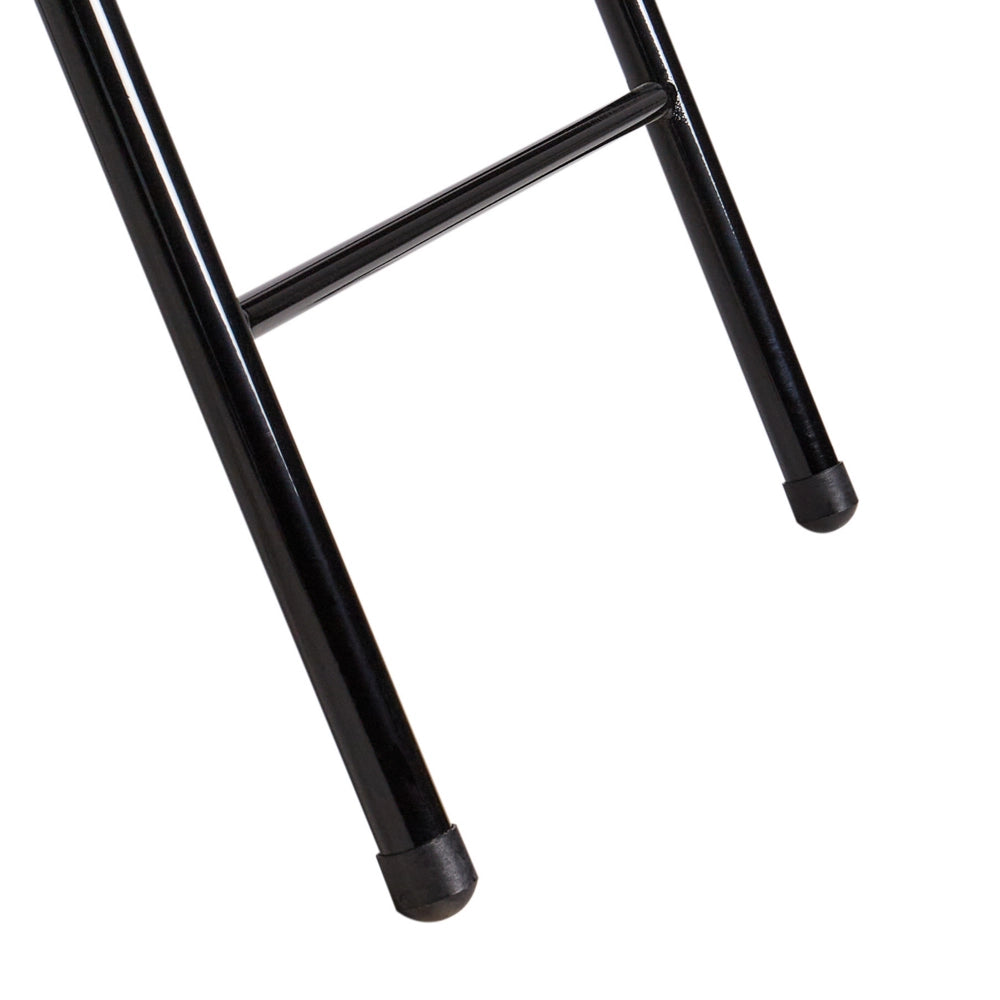 Set 4 Sedie Pieghevoli in Metallo blu e nero sedile e schienale imbottiti
