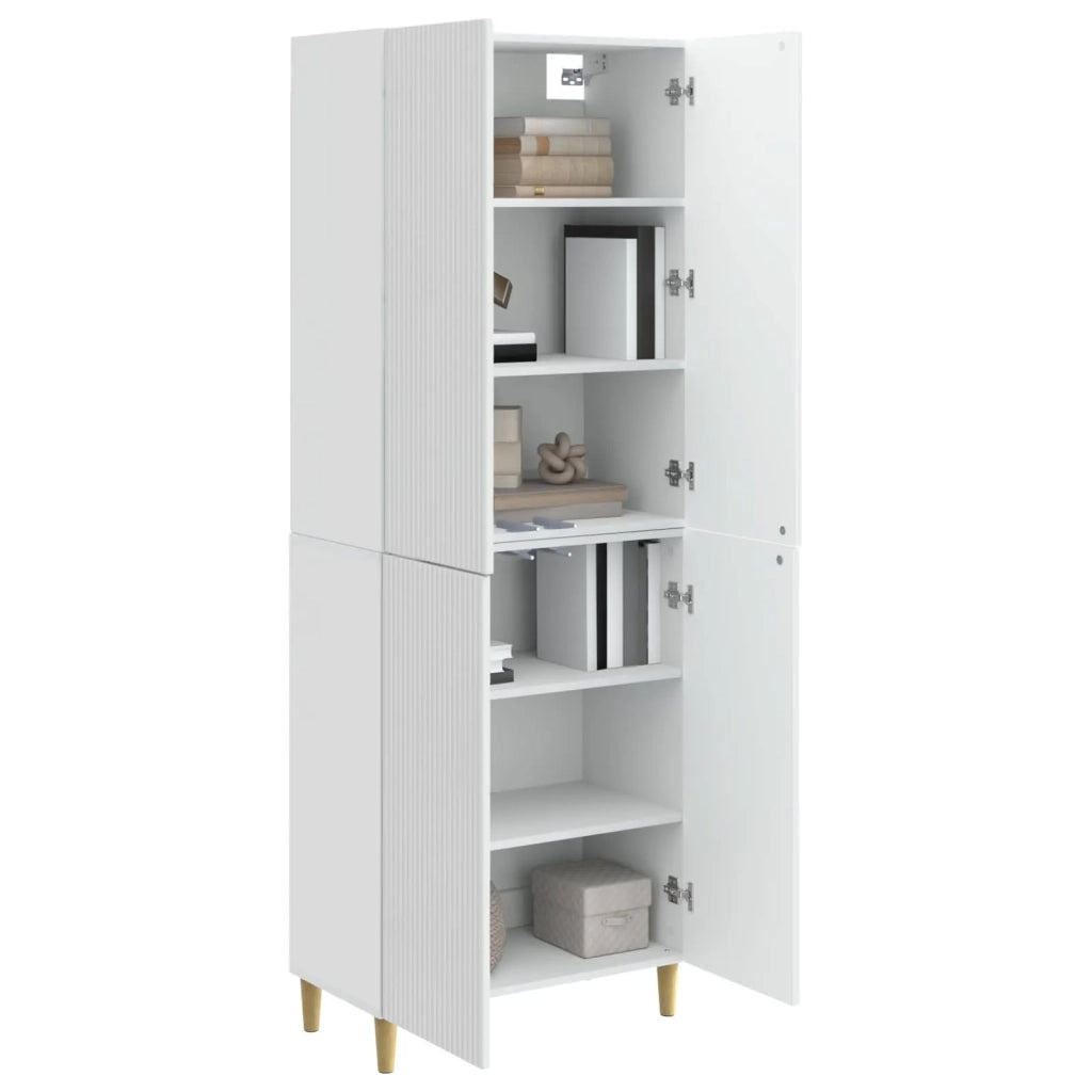 Set di armadi 2 pcs Bianco Lucido 66 x 34,5 x 90 cm 3416542