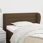 Testiera ad Orecchio-Testata con Orecchie Marrone Scuro 103x23x78/88 cm in Tessuto 288200