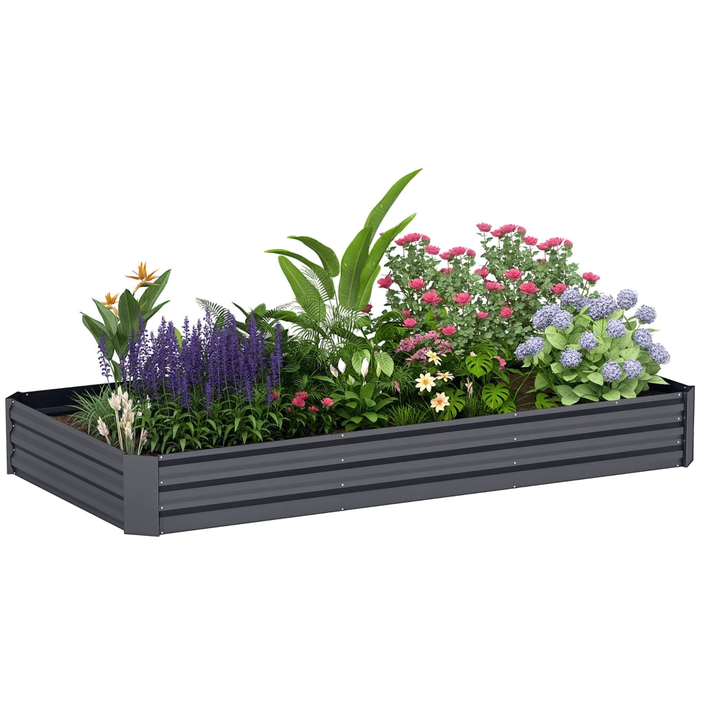 Fioriera Giardino Quadrata ¨C zephmum ¨C Grigio Scuro 240x120x30