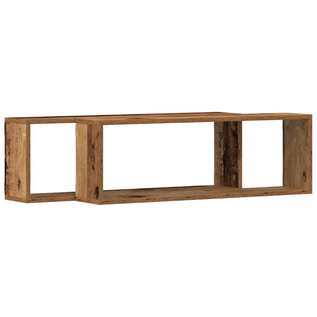 Scaffali da parete 2 pcs Legno vecchio 80 x 15 x 26 cm 862639