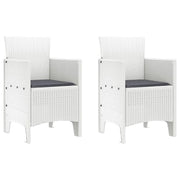 Sedia da Giardino 2 pz | Sedie da Esterno Bianco 53 x 49 x 85 cm Polipropilene