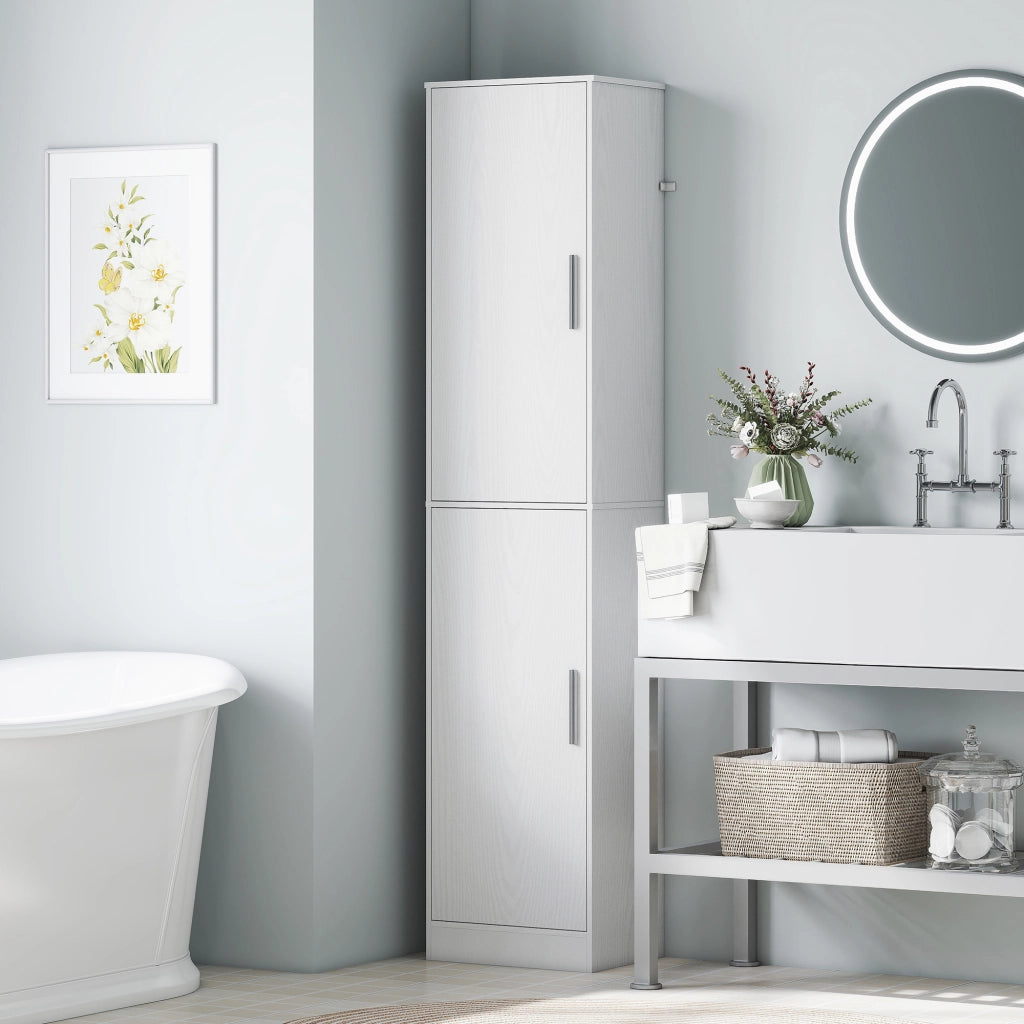 Armadietto Bagno Stretto ¨C Zephmum ¨C Bianco 60x30x180