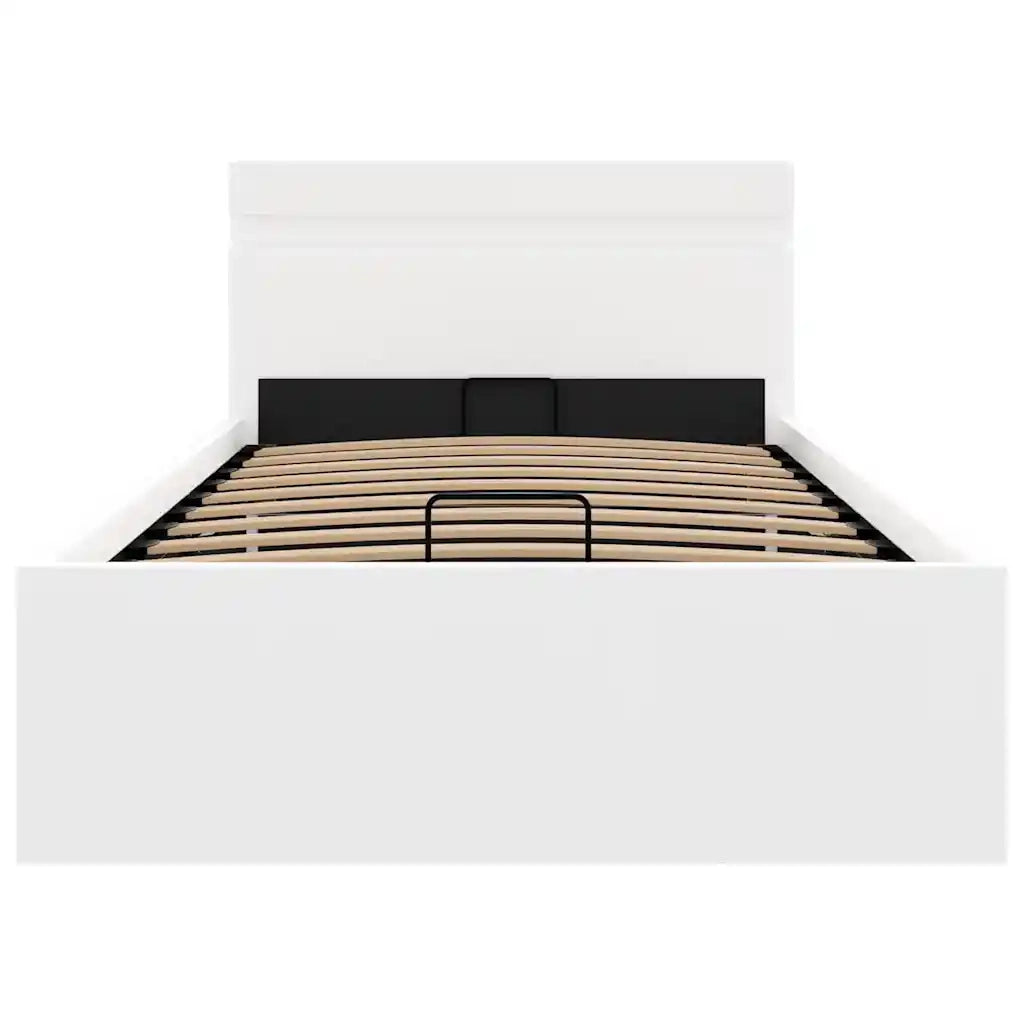 Giroletto Contenitore Idraulico LED Bianco Similpelle 90x200 cm 285546