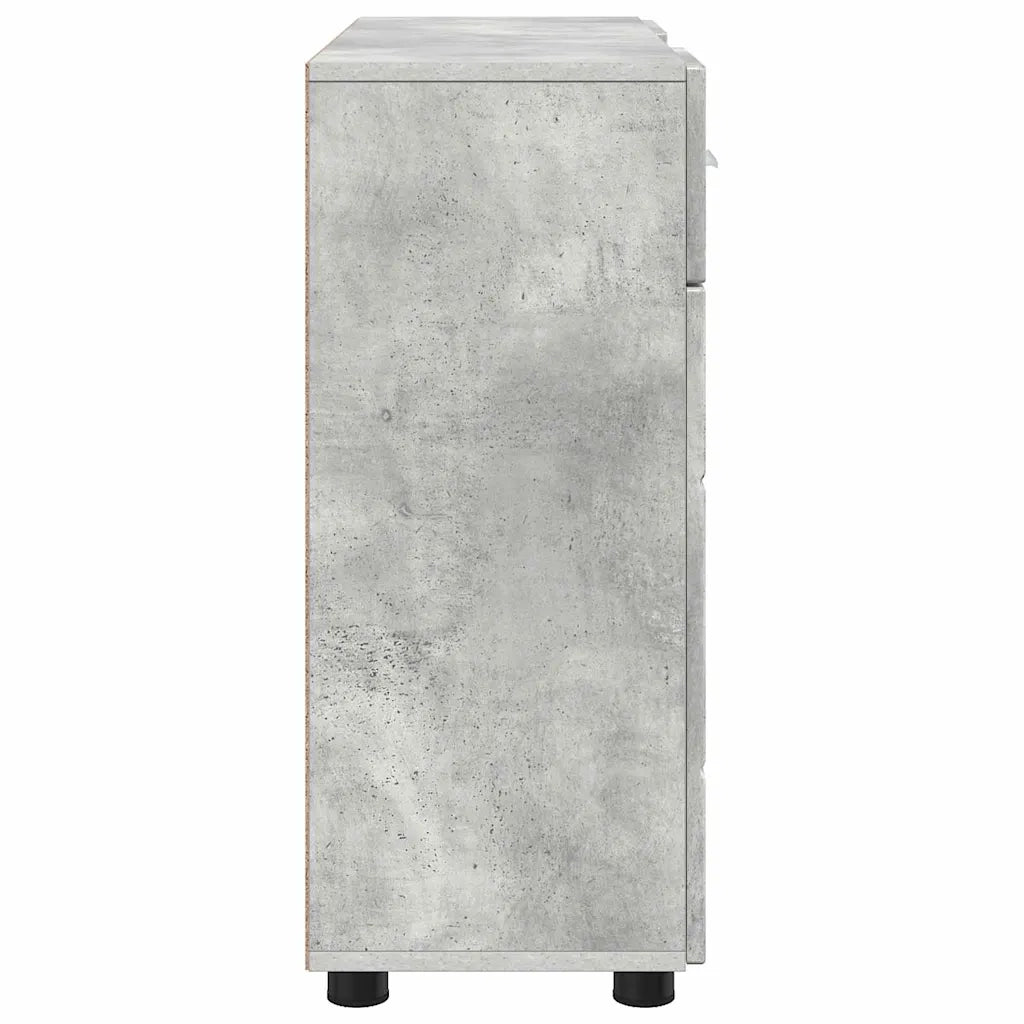 Credenza-Buffet-Armadio da cucina Grigio cemento 88,5 x 30,5 x 73 cm Legno multistrato