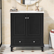 Armadio bagno - Xylo - 73x46x87 cm - Bianco - Lavabo ceramica resistente umidit¨¤