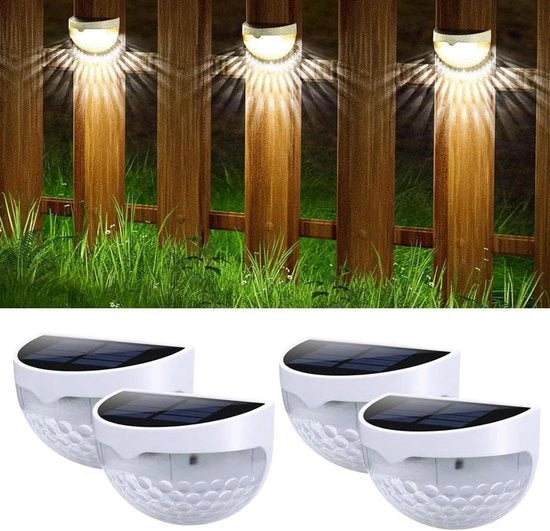 Illuminazione esterna a energia solare 4 pezzi acqua resistente ininterrotta all'aperto dentro la corte terrazza scala