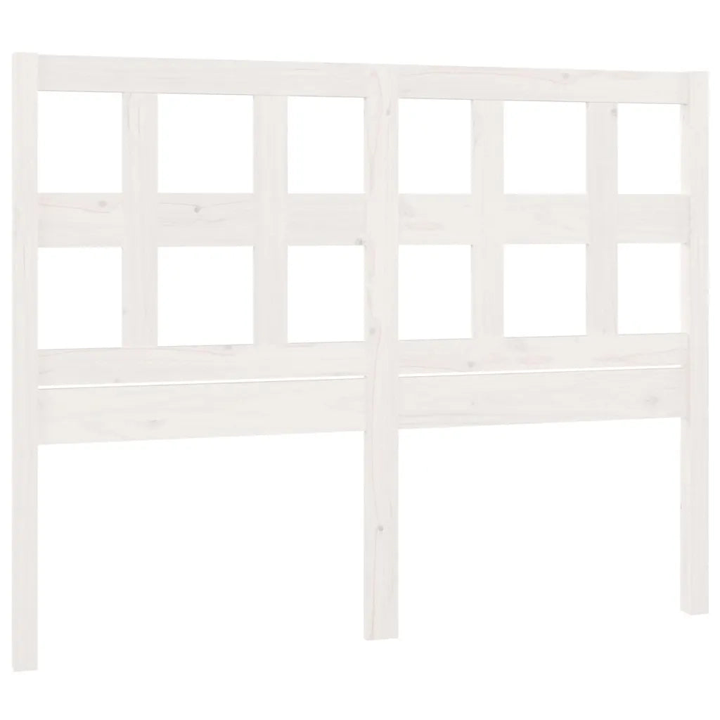 Testiera per Letto Bianca 185,5x4x100 cm Legno Massello di Pino