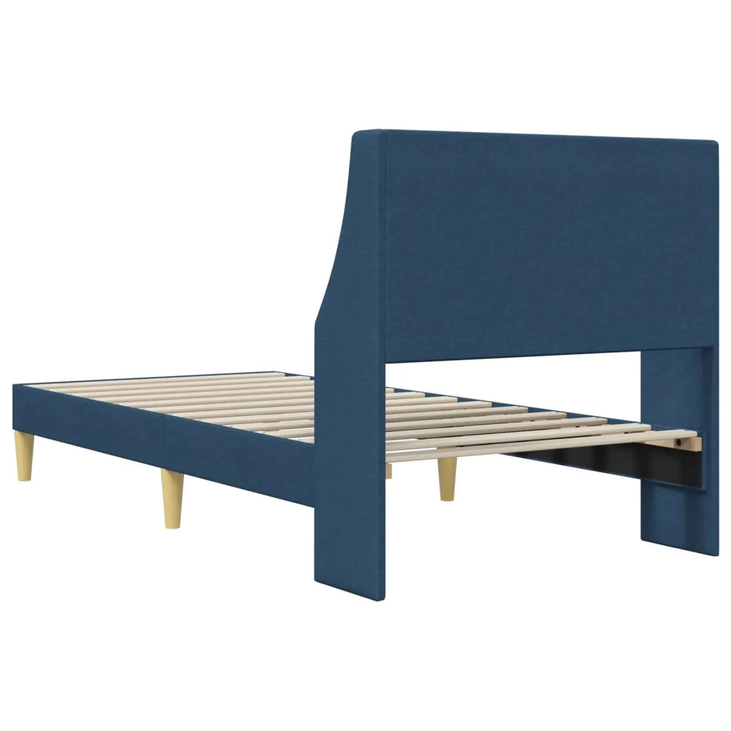 Struttura del letto Tinta unita Blu 90 x 200 cm Tessuto