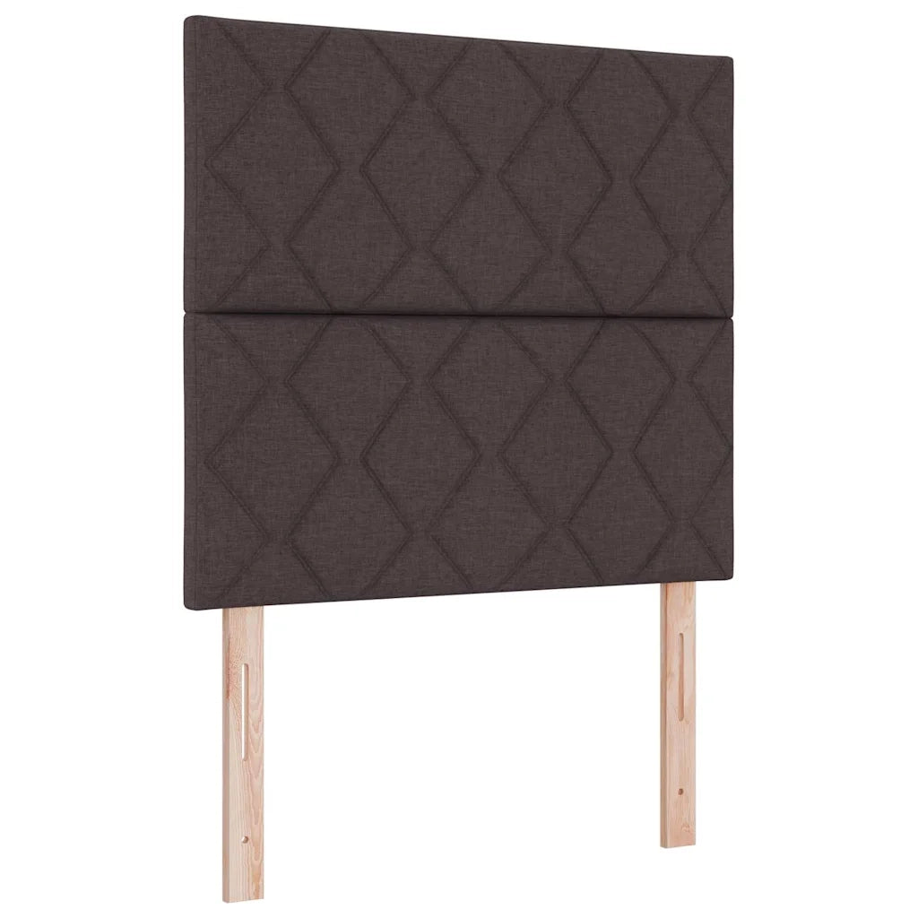 Letto a molle con materasso Marrone 140 x 190 cm Tessuto 3343731