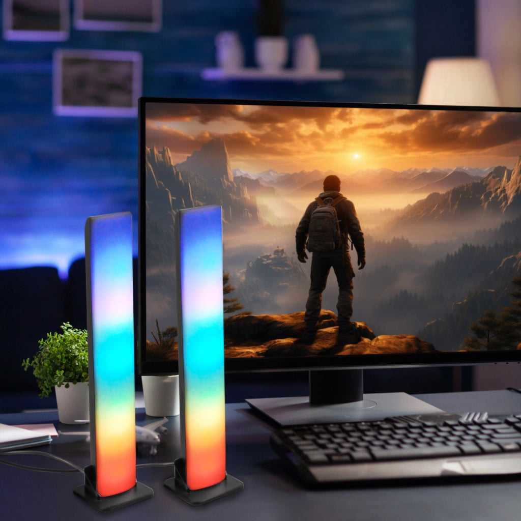 Lampada gaming scrivania LED 5W RGB musica telecomando Polux