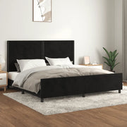 Giroletto senza Materasso Nero 200x200 cm in Velluto 3125716