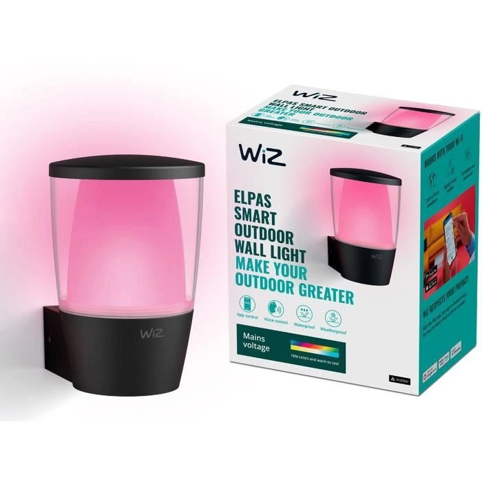Lampada da parete WIZ ELPAS - Connessa - Esterno - Nera