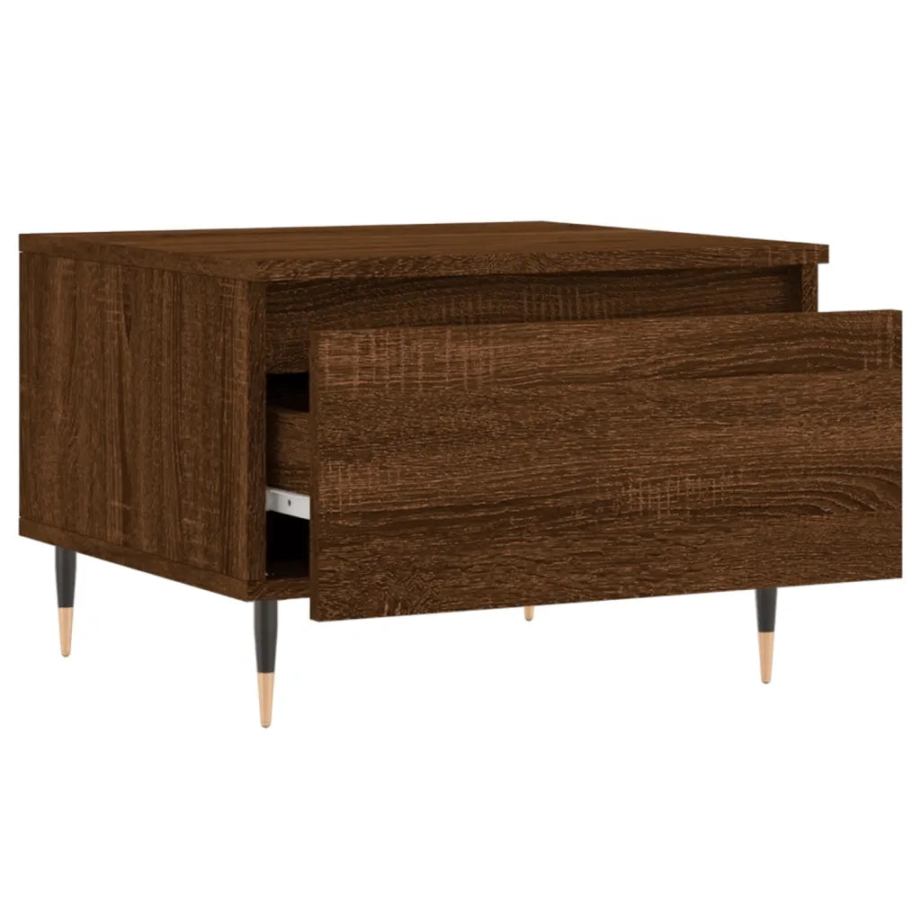 2 pz Tavolini salotto | Tavolino da caff¨¨ | Tavolino da Soggiorno Rovere Marrone 50x46x35 Legno Multistrato