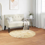 Tappeto in finta TAFALLA Crema Ø 100 cm Poliestere 42021514