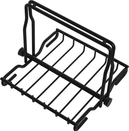 Sostegno metallico nero 21 x 18 x 15 cm - accessorio da tavolo elegante