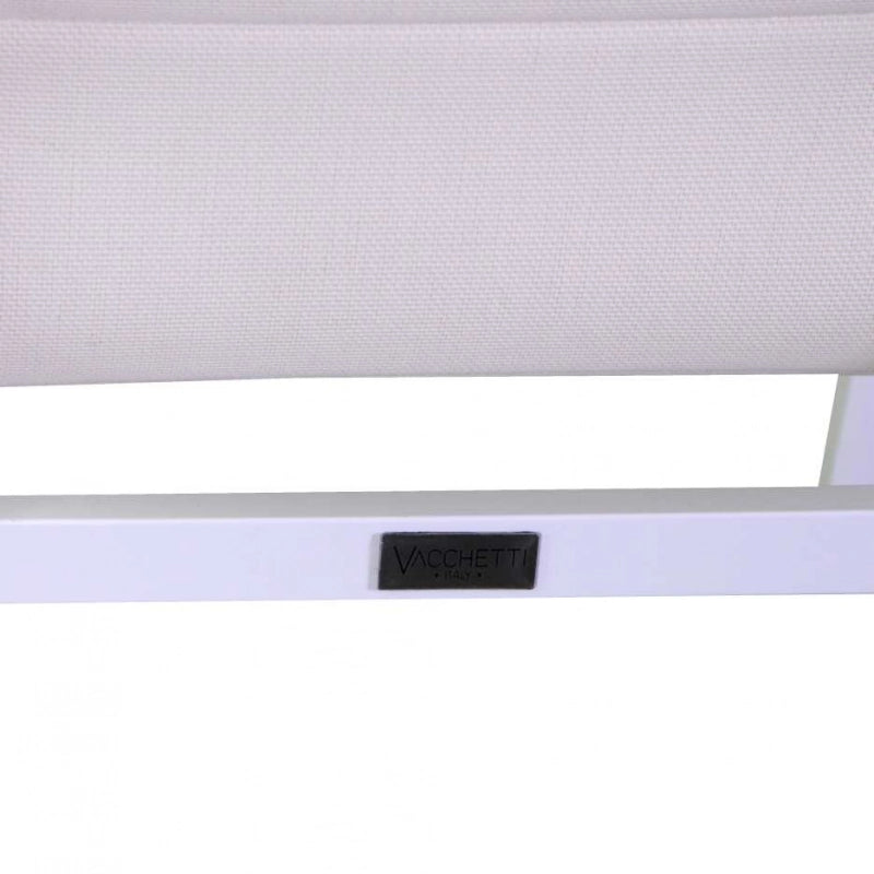 Poltrona alluminio textilene Riverside bianco (bracciolo in hpl) cm 56x66h90