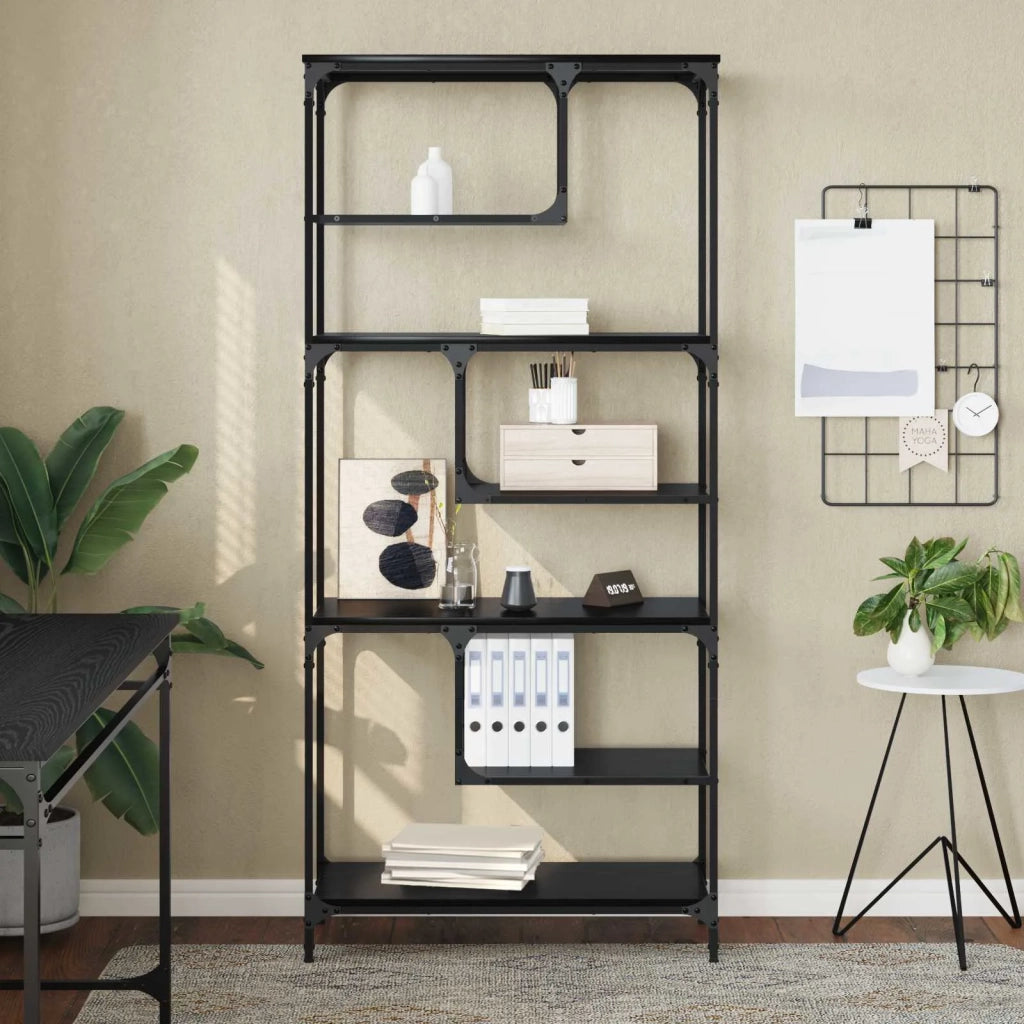 Libreria Rovere nero 81 x 36 x 176 cm Legno multistrato 882837
