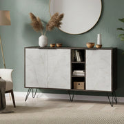 Madia Arlene, Credenza 4 Ripiani, 142x36x83h cm Beige