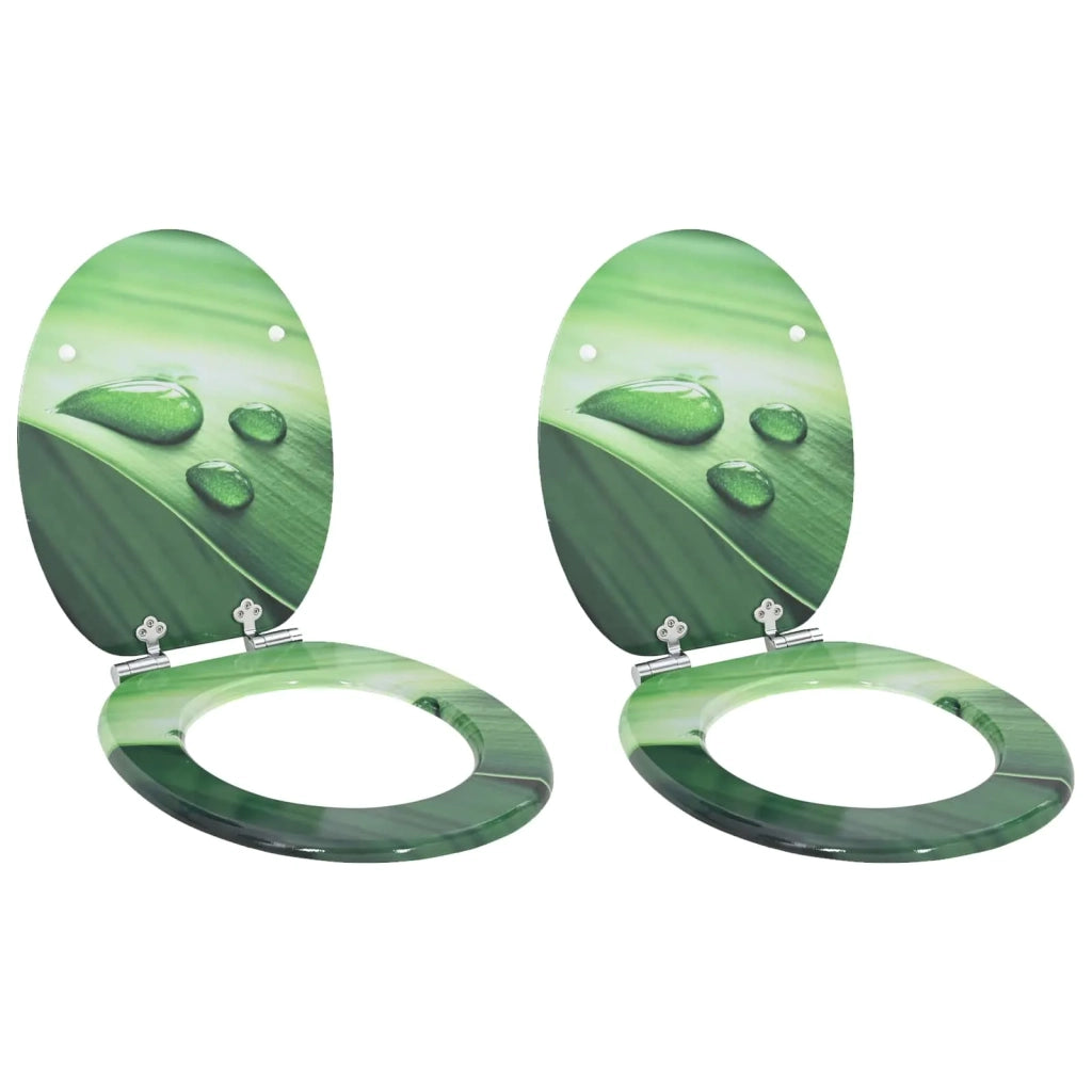 Sedile per toilette con chiusura morbida 2 pcs Goccia verde 3414544