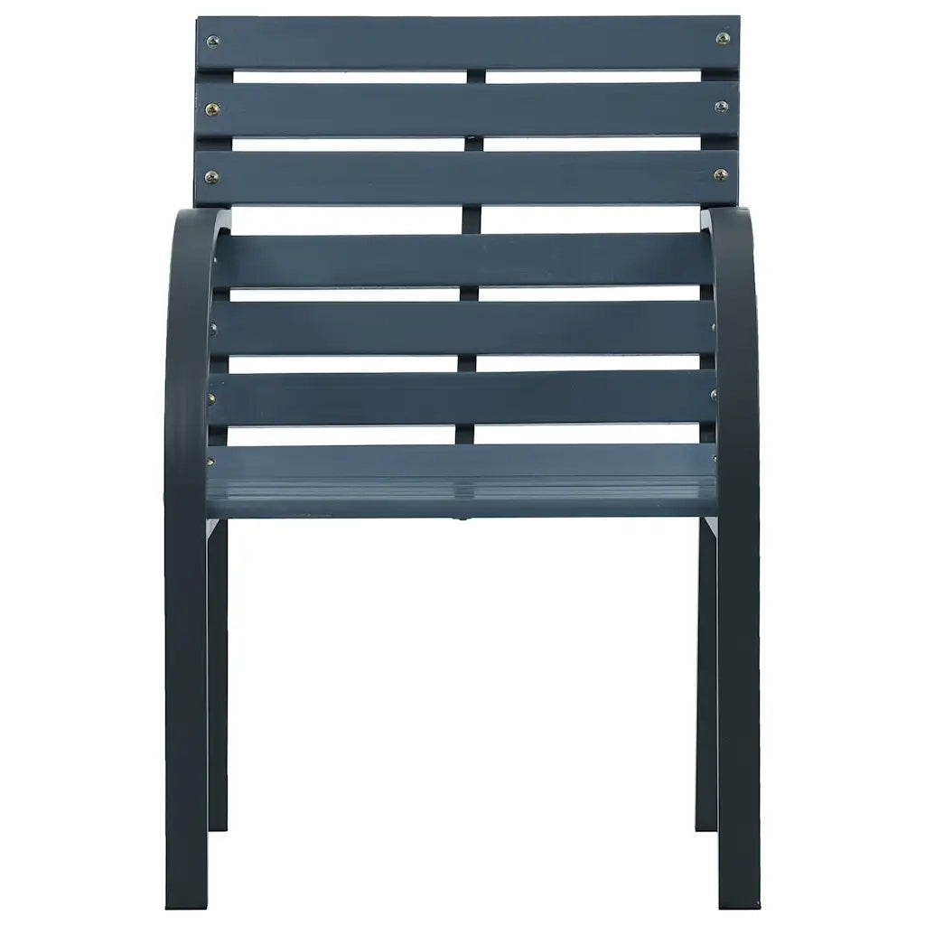 Sedie da Giardino 2 pz Grigie in Legno di Abete e Acciaio 319577
