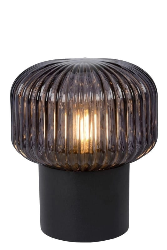 Lampada da tavolo Lucide JANY vetro fumé nero E14 40W