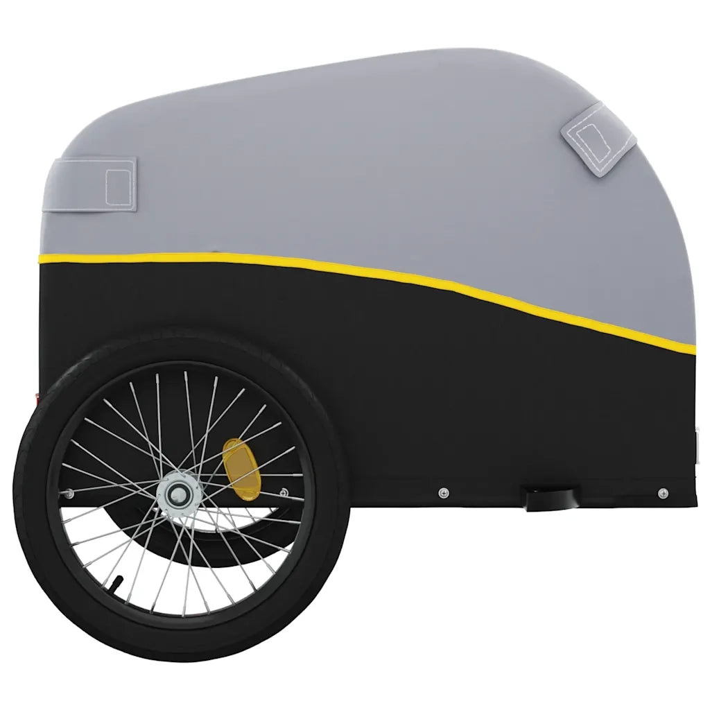 Rimorchio da Bici Nero e Giallo 45 kg in Ferro CFW1081655