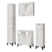 Vicco Set di mobili da bagno Bianco 4 parti