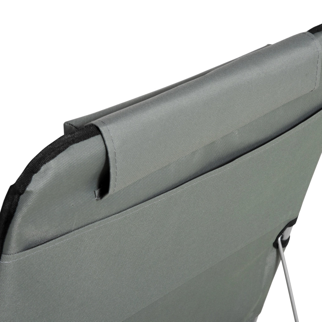 Set 2 Esterillas Pieghevoli da Giardino ¨C zephmum ¨C Grigio 124x53x45 cm