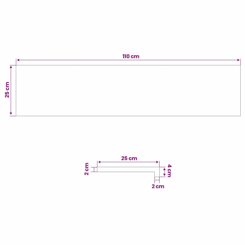 Gradini per Scale 8 pz 110 x 25 x 2 cm Bianco 3449361