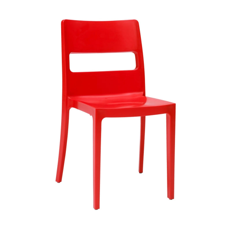 SET SEI SEDIE SAI TECNOPOLIMERO SCAB DESIGN MADE IN ITALY - Rosso 40