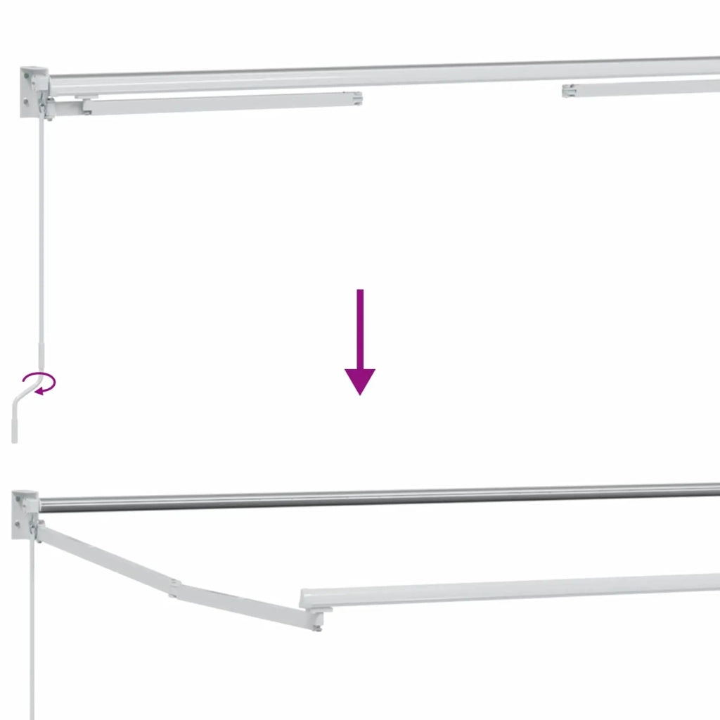 Tenda retrattile manuale con LED Tortora 3426209