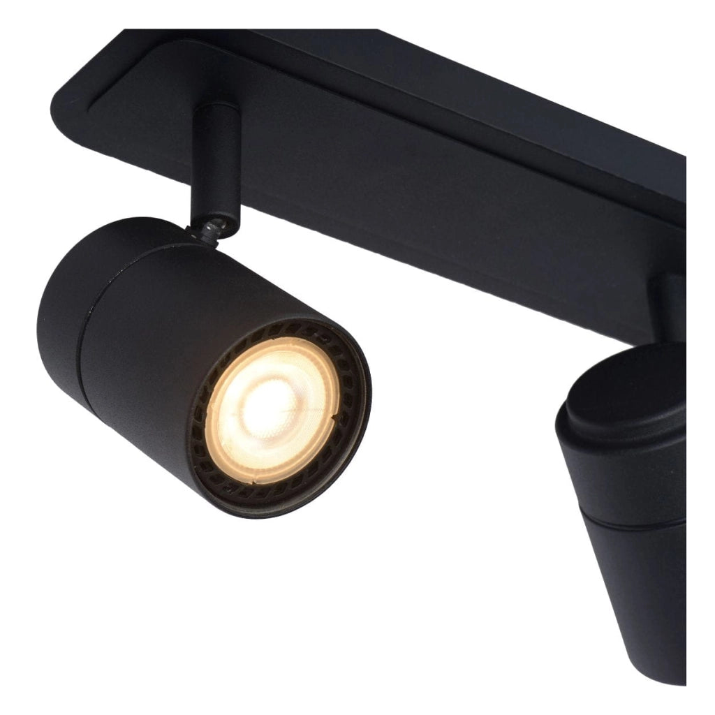 Plafoniera spot Lucide Lennert 3xGU10 5W 3000K nera