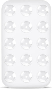 Supporto per telefono a ventosa in silicone - Supporto per telefono a doppia faccia multifunzionale a forma rettangolare per auto, mini piastra per alimentazione per dispositivi mobili - Bianco