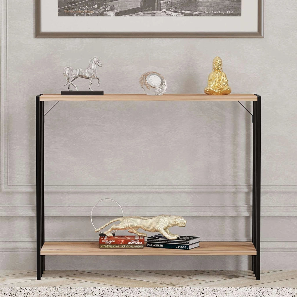 Consolle in legno "Verona" - 90 x 26 x 74 cm - Pino nero atlantico