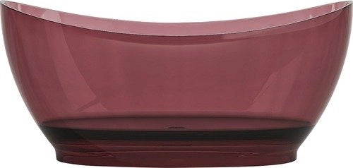 Vasca da bagno freestanding da design 170x78cm centro stanza resina acrilica trasparente B-Tech DAFNE Bordeaux