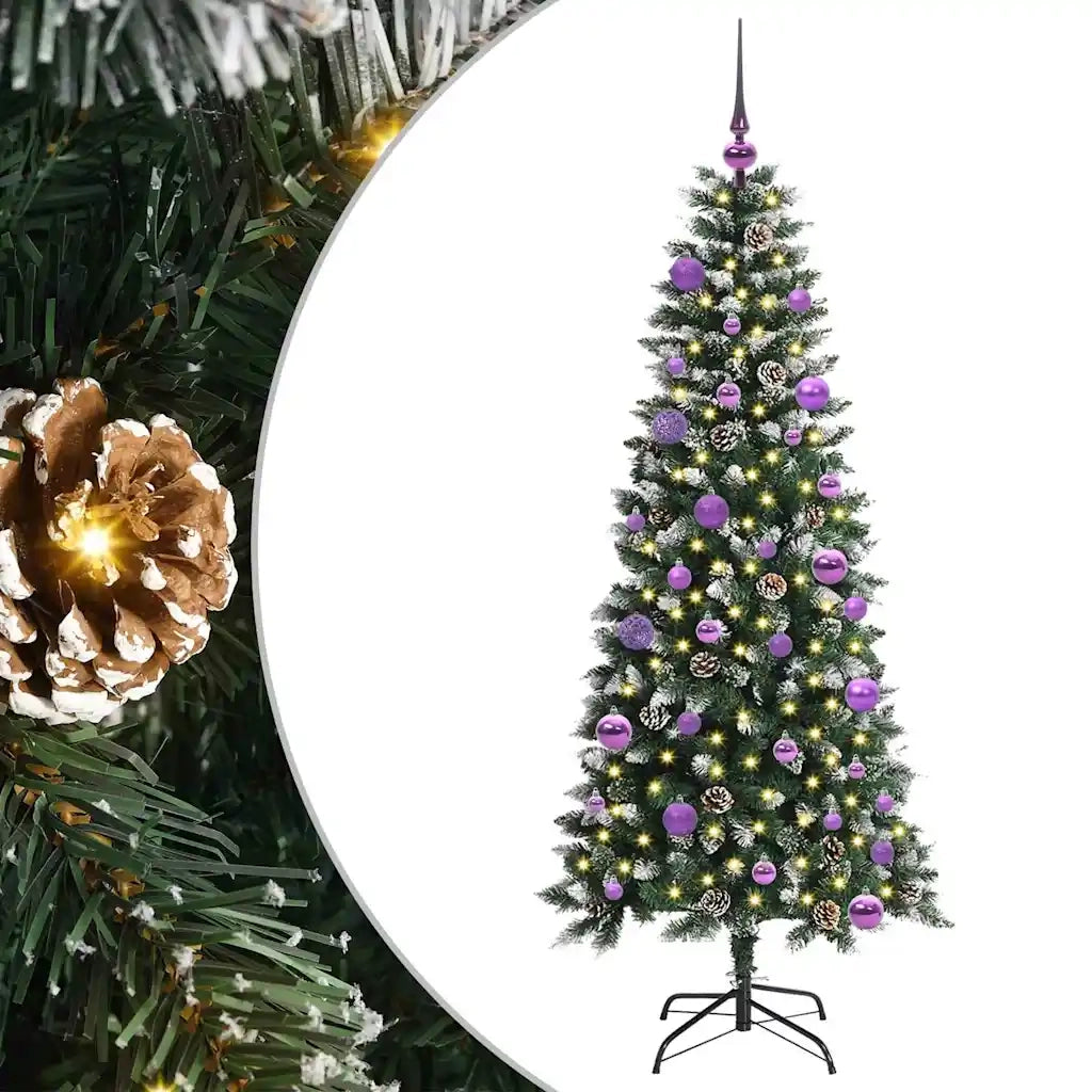 Albero di Natale artificiale con 150 LED Verde 150 cm 3395814