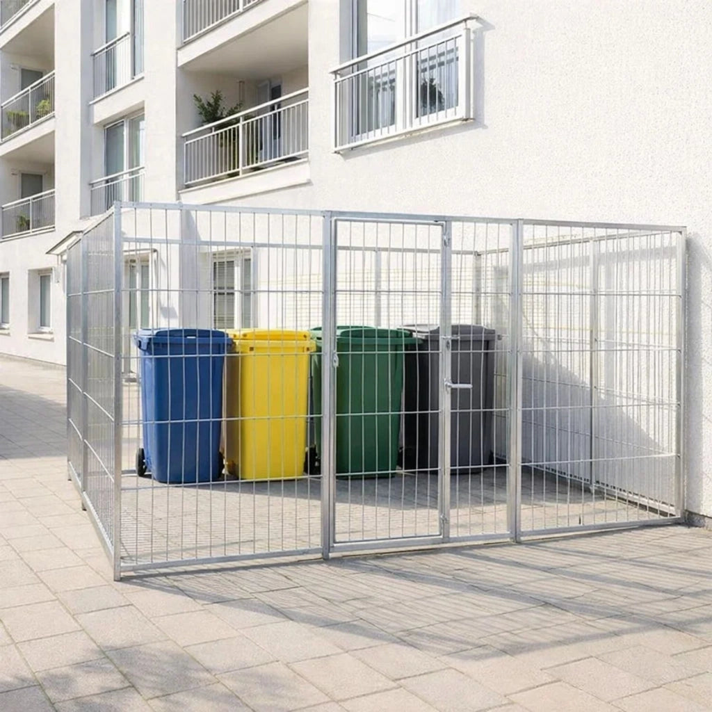 Box per cani da esterno con zincatura a caldo da 300x300x altezza 180 cm