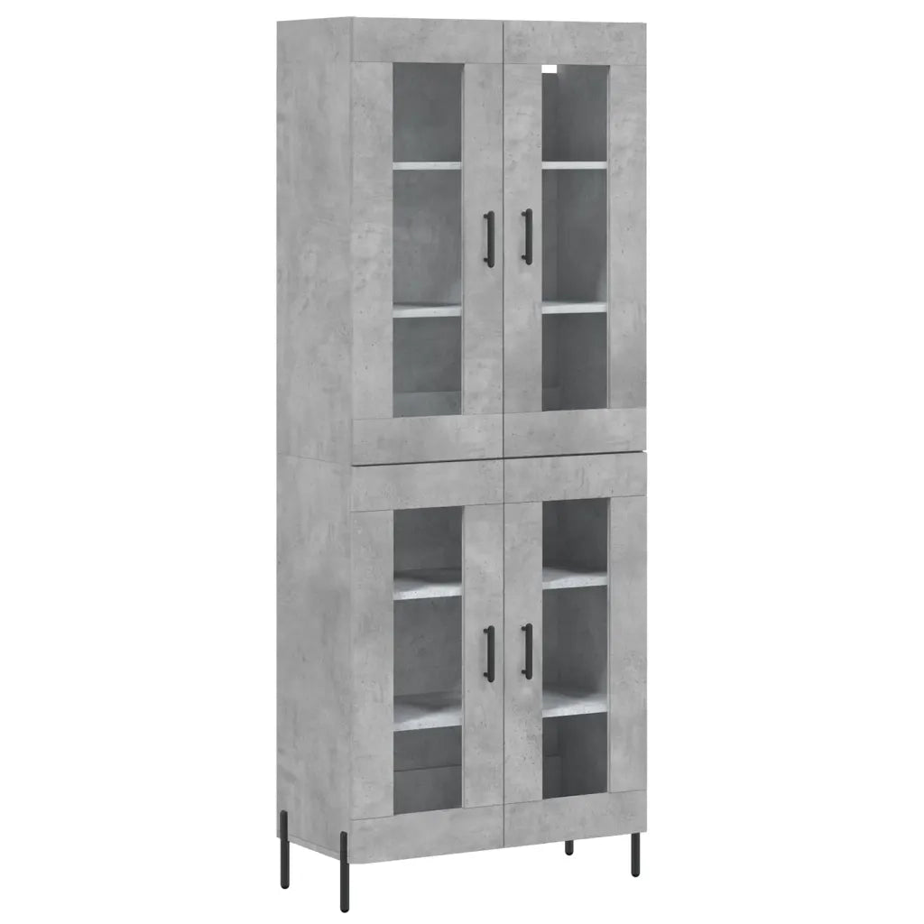 Credenza Grigio Cemento 69,5x34x180 cm in Legno Multistrato 3198285