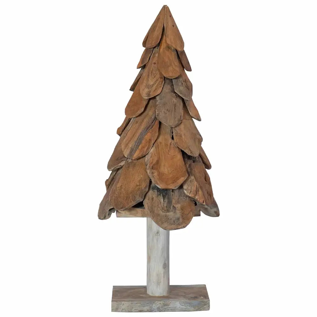 Albero di Natale Marrone 91 cm Legno massello di teak