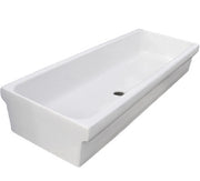 Lavabo a canale in ceramica linea Galassia cm 120x45 - Bianco