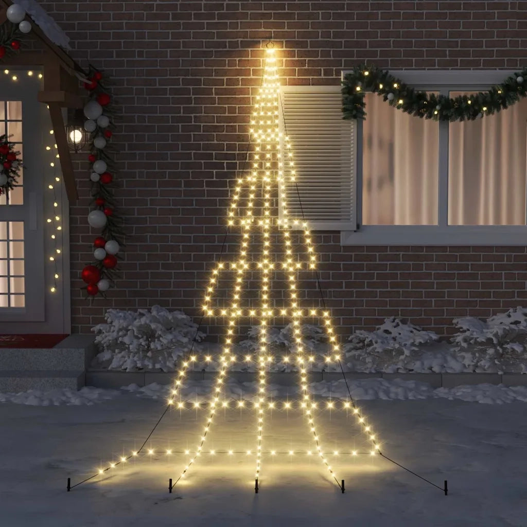 Albero di Natale | Decorazioni natalizie LED con picchetti per il terreno 511 cm