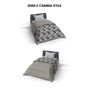 Trapunta Invernale Matrimoniale Stampata in Microfibra 300gr Double Face Pennellate