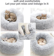 Cuscino per gatti, letto per gatti, pieghevole, per gatti o piccoli cani, morbido, soffice pelliccia sintetica 50L x 50P x 20,1D